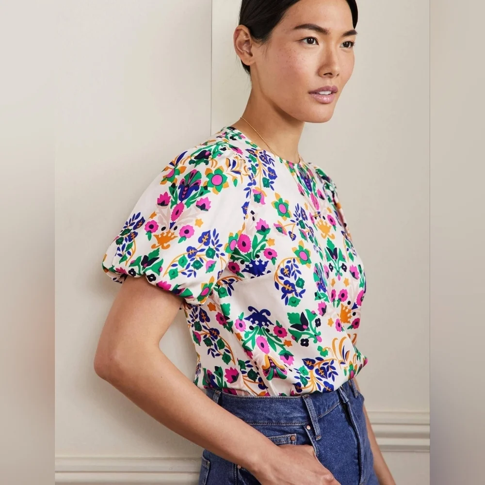 Boden Adriana Puff Sleeve Top